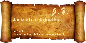 Jankovich Hajnalka névjegykártya