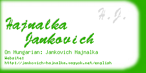 hajnalka jankovich business card